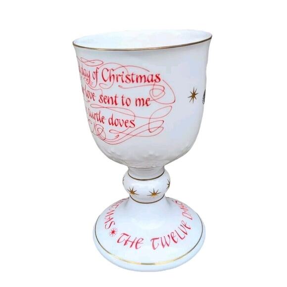 Royal Doulton 12 Days of Christmas Goblets 1st 2nd 3rd Partridge Doves Hens - Picture 10 of 15